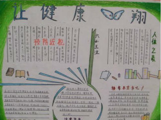 让健康飞翔手抄报版面设计图