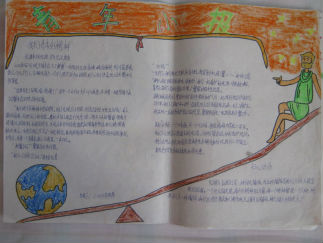 我们青年好榜样五四青年节手抄报版面设计