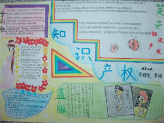保护知识产权手抄报版面设计图