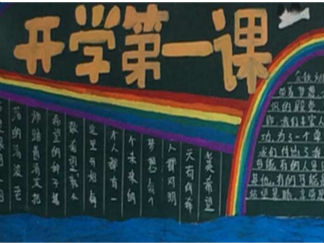 暑期开学黑板报版面设计图