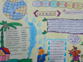 世界地球日手抄报版面设计图11