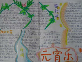 正月十五闹元宵手抄报版面设计图