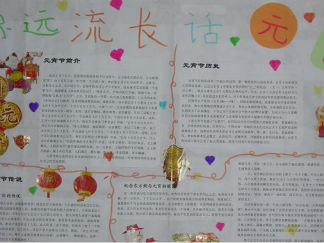 源远流长话元宵手抄报版面设计图