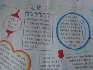 版块式元宵节手抄报版面设计图