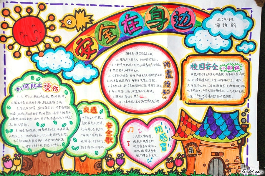 安全知识手抄报版面设计图2