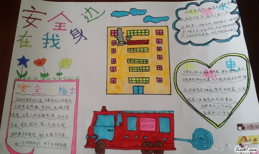 安全知识手抄报版面设计图3