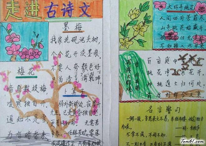 雪的古诗手抄报版面设计图2