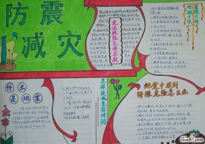 防震手抄报版面设计图3