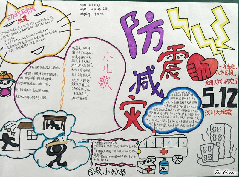 防震手抄报版面设计图4