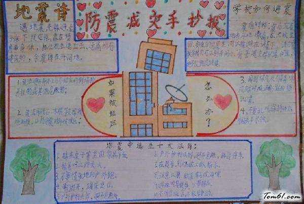 防震手抄报版面设计图11