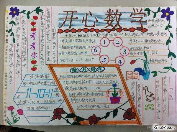 数学游戏手抄报版面设计图11