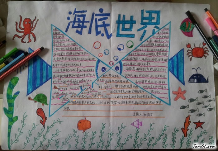 海底世界手抄报版面设计图2
