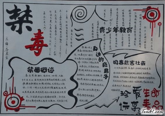 禁毒手抄报版面设计图7