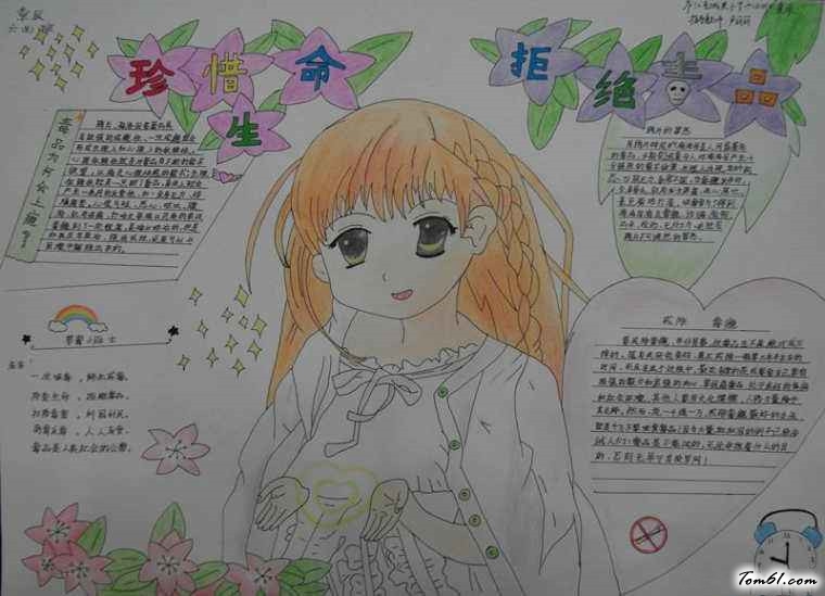 禁毒手抄报版面设计图12