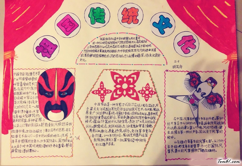 中国经典文化手抄报版面设计图2