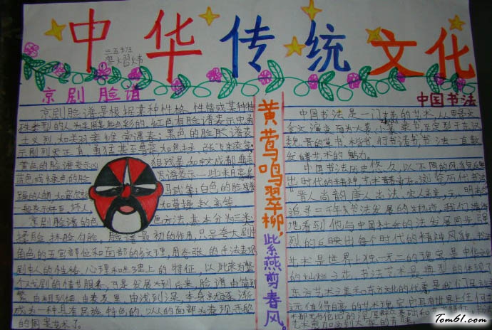 中国经典文化手抄报版面设计图3