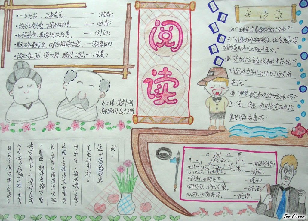 初中名著阅读手抄报版面设计图2