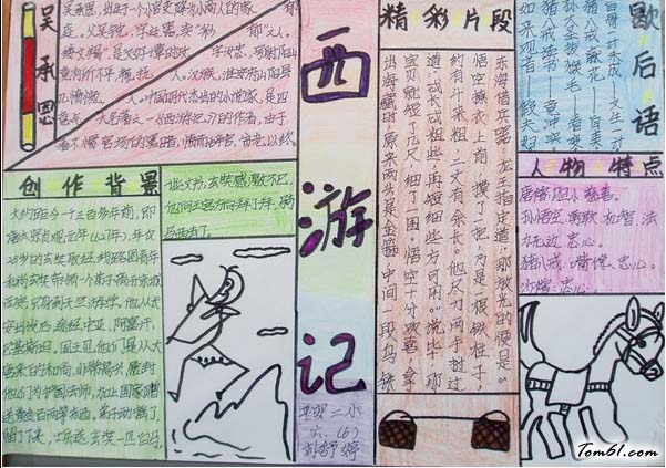 初中名著阅读手抄报版面设计图3