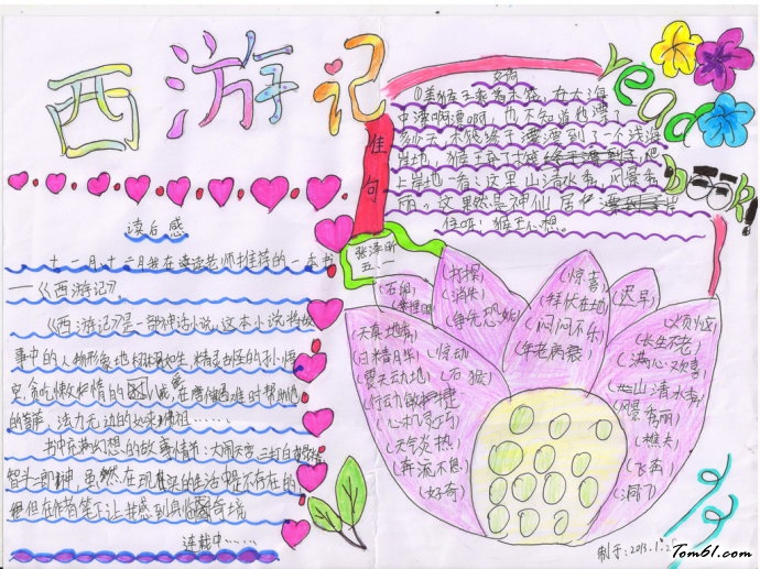 初中名著阅读手抄报版面设计图9