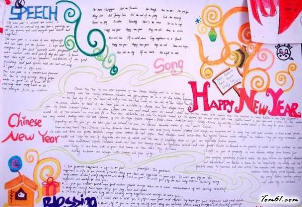 新年英语手抄报版面设计图2