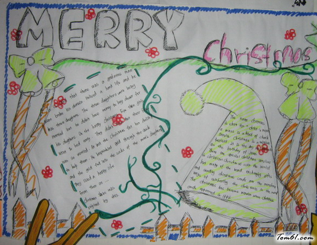 圣诞节英语手抄报版面设计图16