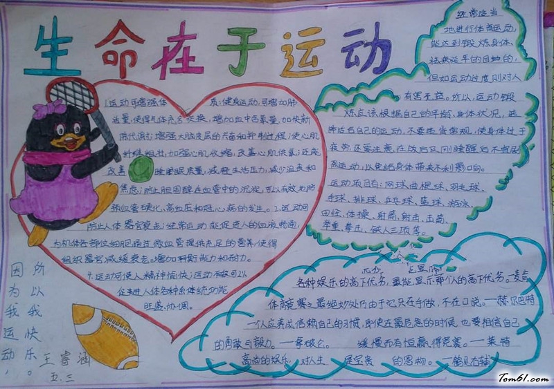 体育运动手抄报版面设计图