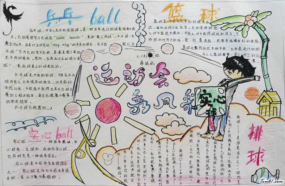 体育运动手抄报版面设计图4