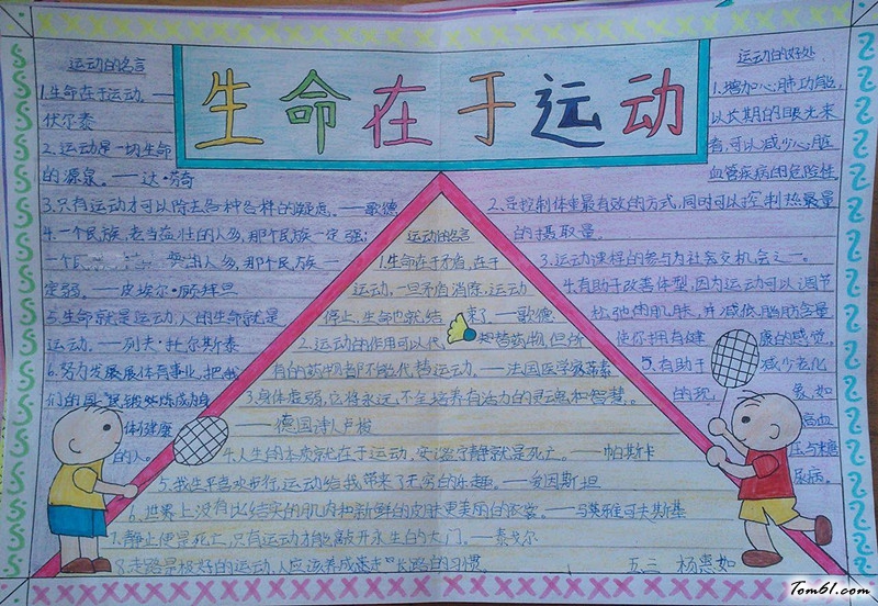 体育运动手抄报版面设计图5