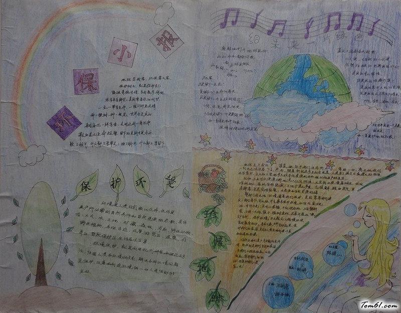 远离雾霾保护环境手抄报版面设计图