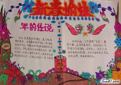 2018春节手抄报版面设计图2