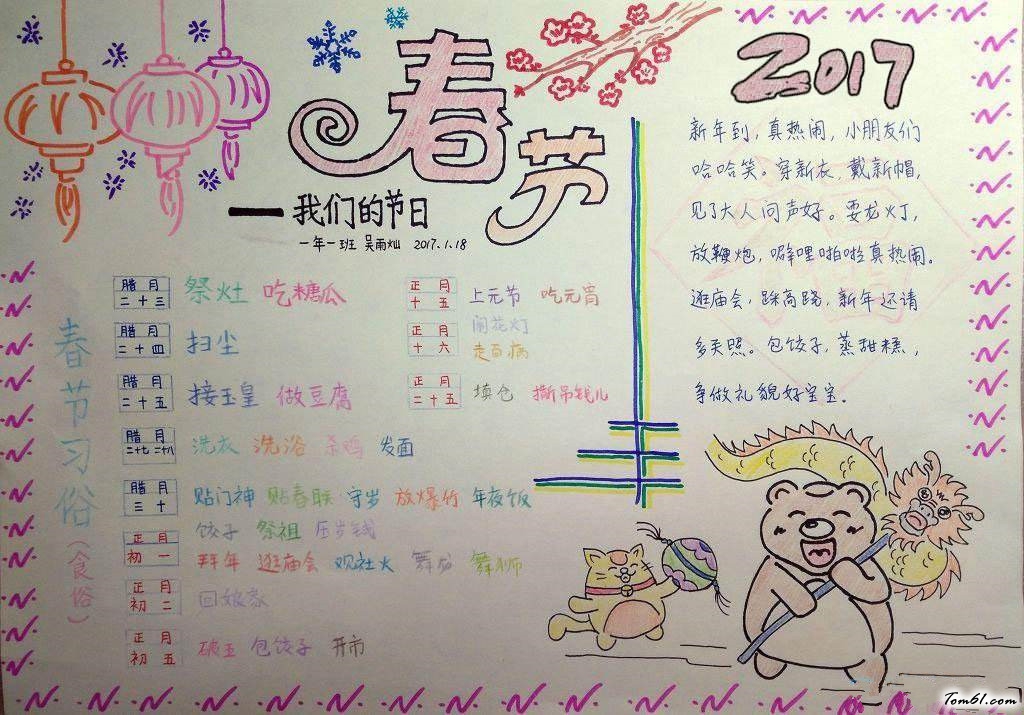 2018春节手抄报版面设计图4