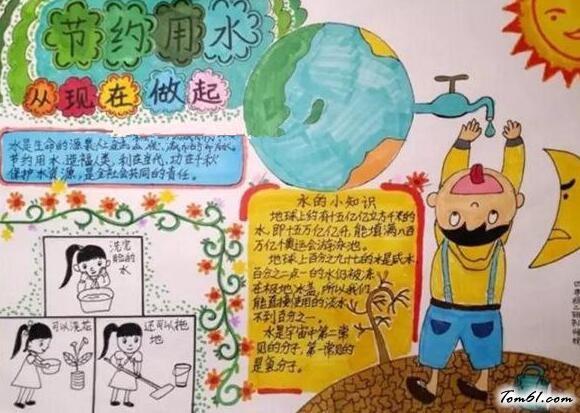 节约用水手抄报版面设计图21