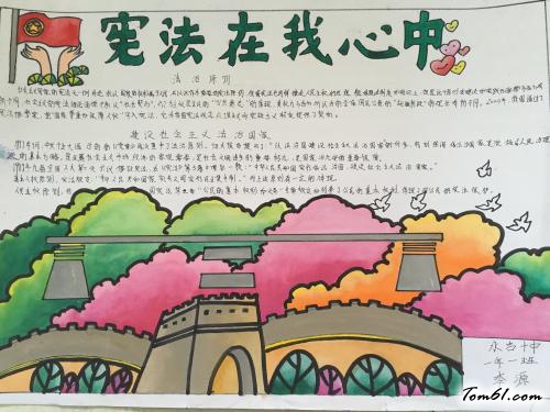 宪法在我心中手抄报版面设计图4