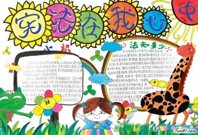 宪法在我心中手抄报版面设计图5