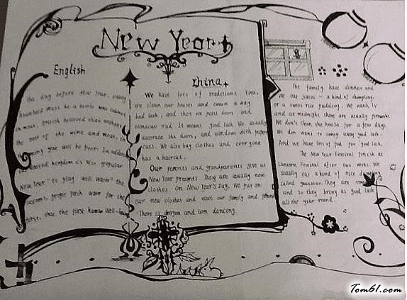 我的寒假英语科学手抄报版面设计图4