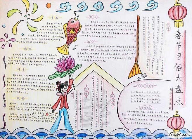 除夕手抄报版面设计图