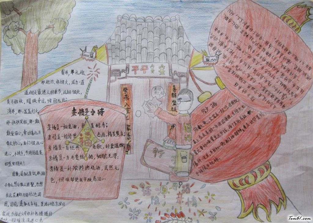 除夕手抄报版面设计图5