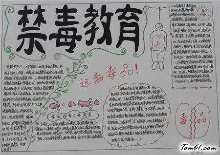 禁毒知识手抄报版面设计图3