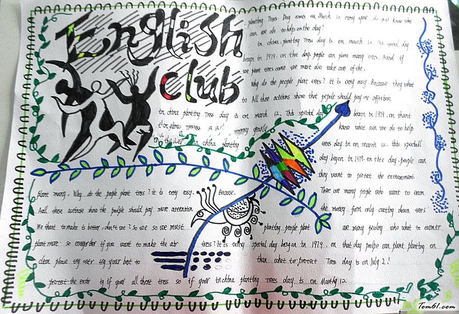 植树节英语手抄报版面设计图4