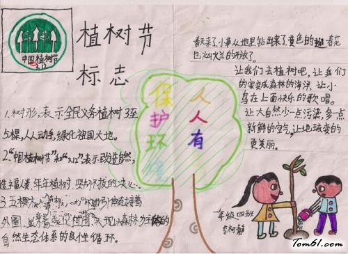 小学生植树节手抄报版面设计图5