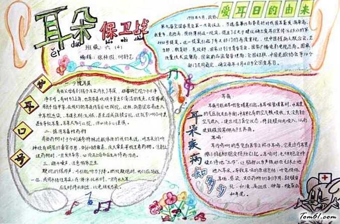 耳朵健康手抄报版面设计图4