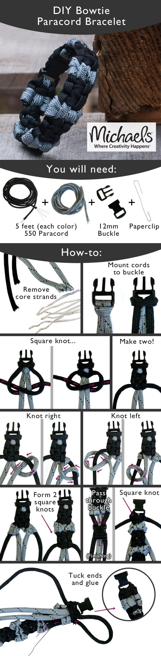 男士手镯的编法和编织教程图片1