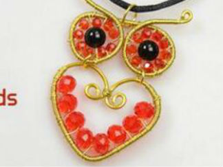 猫头鹰项链的编法和编织教程