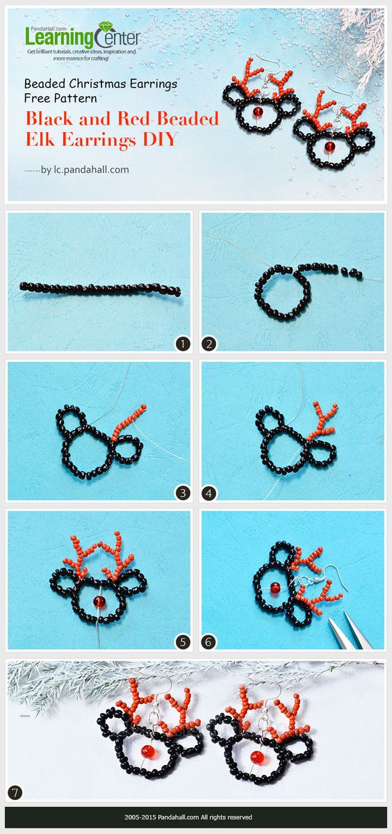 耳环的编法和编织教程图片1