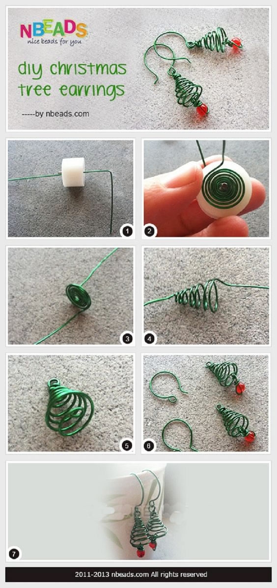 耳环的编法和编织教程图片1