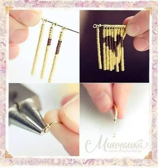 耳环的编法和编织教程 图片2