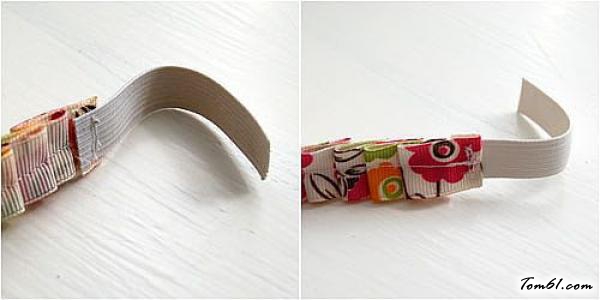 田园风格布艺手链编法和编织教程图片8