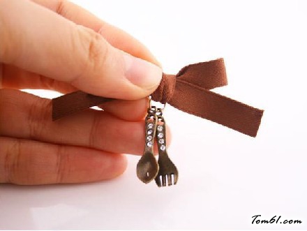 蝴蝶结发夹的编法和编织教程图片6