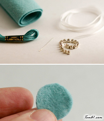 华丽水钻项链的编法和编织教程 图片2