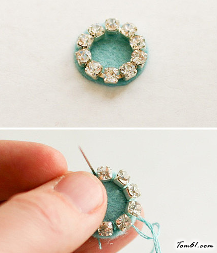 华丽水钻项链的编法和编织教程 图片3